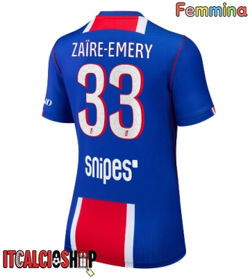 Paris Saint-Germain Warren Zaire-Emery #33 Prima Maglia Femmina 2026-27 Manica Corta